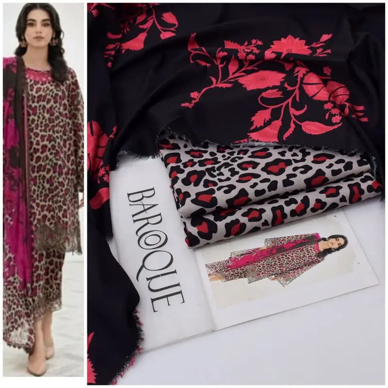 Iznik Karandi Unstitched Printed 3-Piece Suite