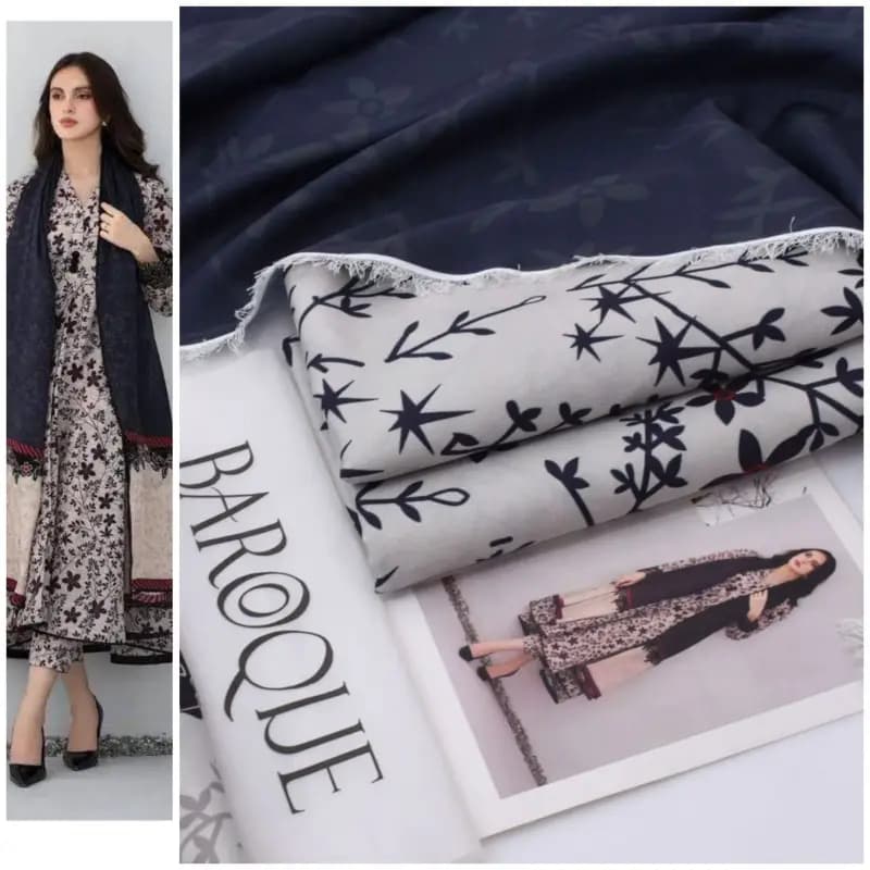Iznik Karandi Unstitched Printed 3-Piece Suite