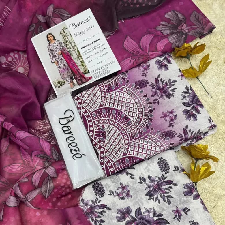 Bareeze  Lawn 3 Piece  COLLECTION 2026